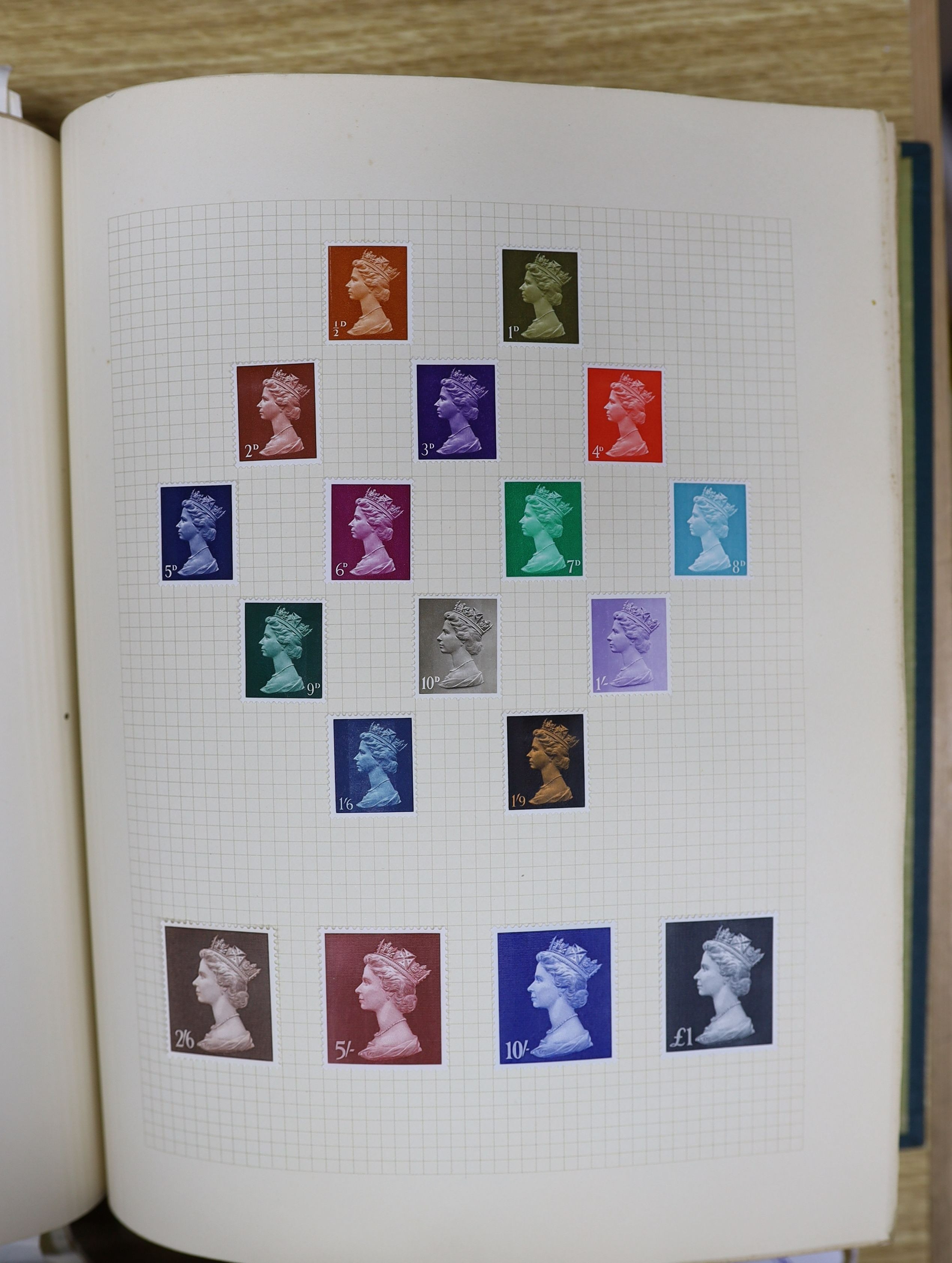 World stamps in albums, Great Britain, 1d Reds, Presentation packs, First Day Covers and loose